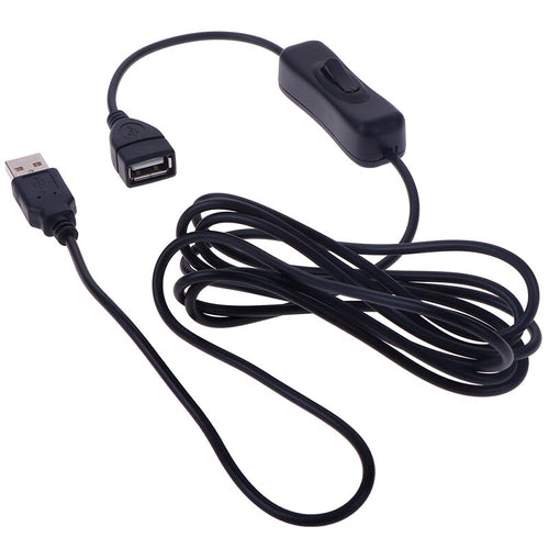 1 USB-Verlängerungskabel Stecker auf Buchse mit Ein-/Ausschalter