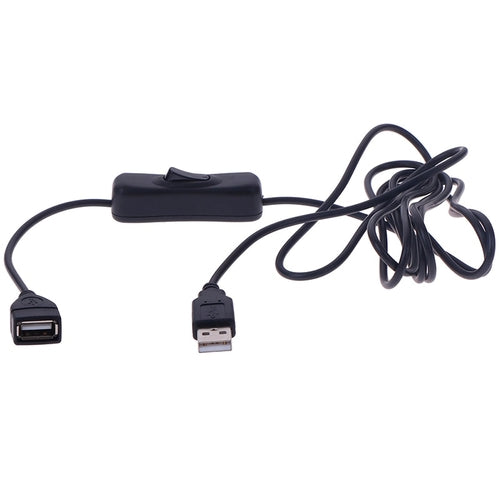 1 USB-Verlängerungskabel Stecker auf Buchse mit Ein-/Ausschalter