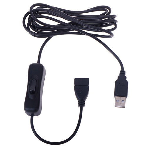 1 USB-Verlängerungskabel Stecker auf Buchse mit Ein-/Ausschalter