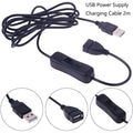 1 USB-Verlängerungskabel Stecker auf Buchse mit Ein-/Ausschalter