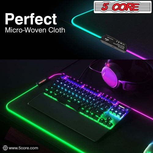 Gaming mouse pad. RGB with 12 light modes and 2 lighting zones.