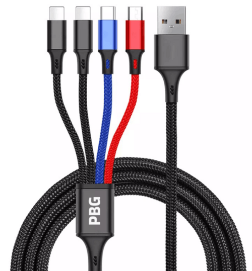 4-in-1-Mehrfachladekabel – USB auf 4x USB Typ C – 2er-Pack