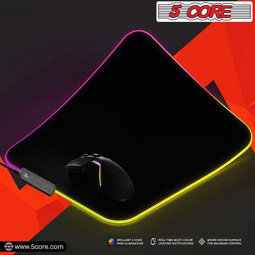 Gaming mouse pad. RGB with 12 light modes and 2 lighting zones.
