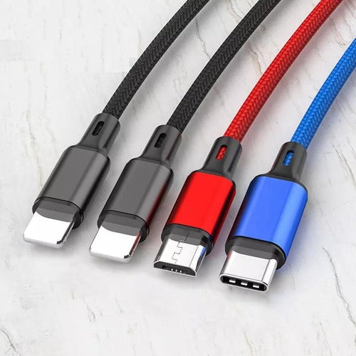 4-in-1-Mehrfachladekabel – USB auf 4x USB Typ C – 2er-Pack