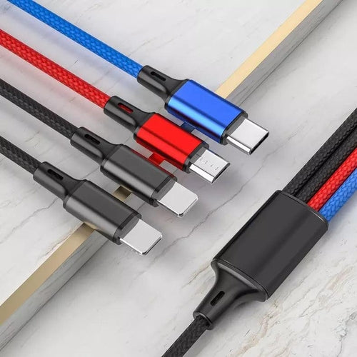 4-in-1-Mehrfachladekabel – USB auf 4x USB Typ C – 2er-Pack