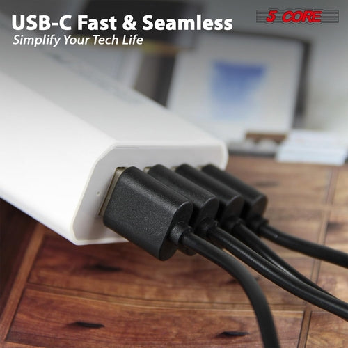 USB-auf-USB-C-Kabel, 5er-Pack, 65 W Schnellladung und Datenübertragung.