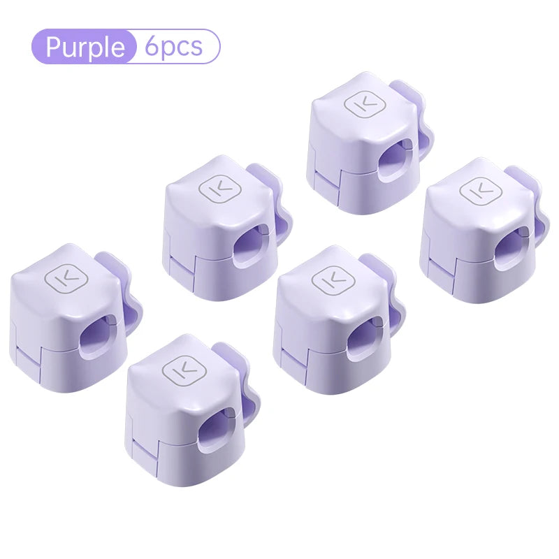 Clips para cables, soportes pequeños con adhesivo para cables. 3/6 Pcs