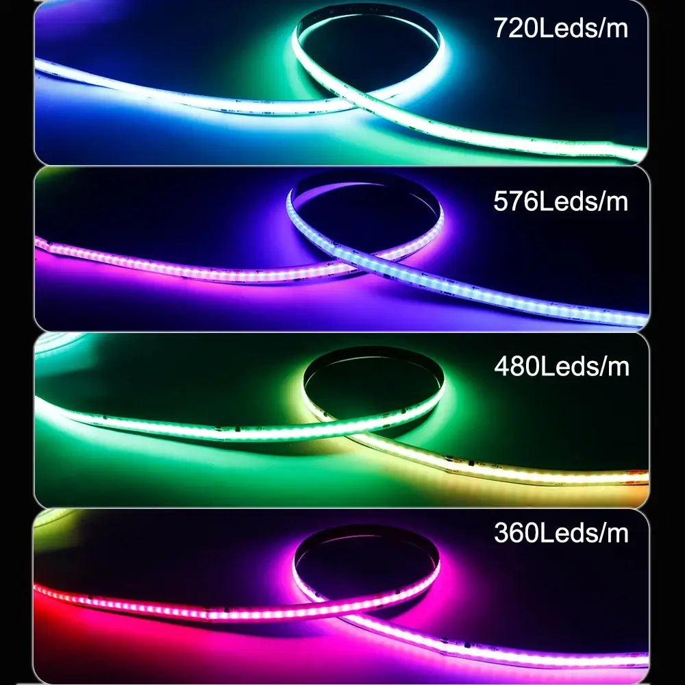 Tira de LEDs COB profesionales DC12/24V 0,5/1/2/3/4/5 Metros