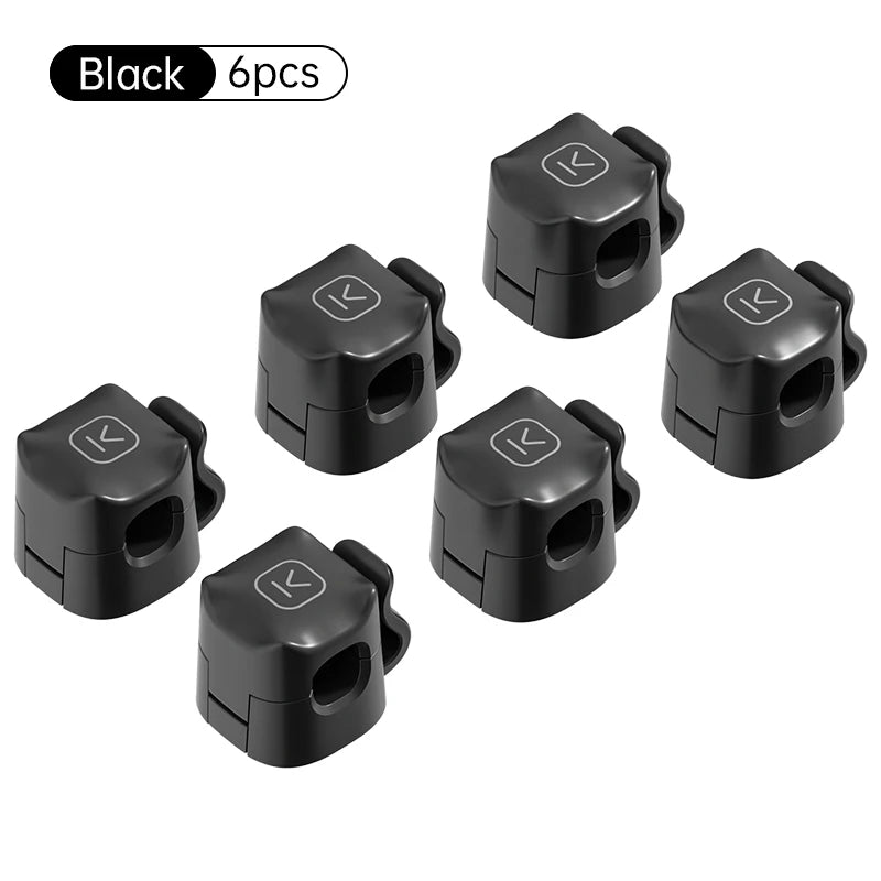Clips para cables, soportes pequeños con adhesivo para cables. 3/6 Pcs