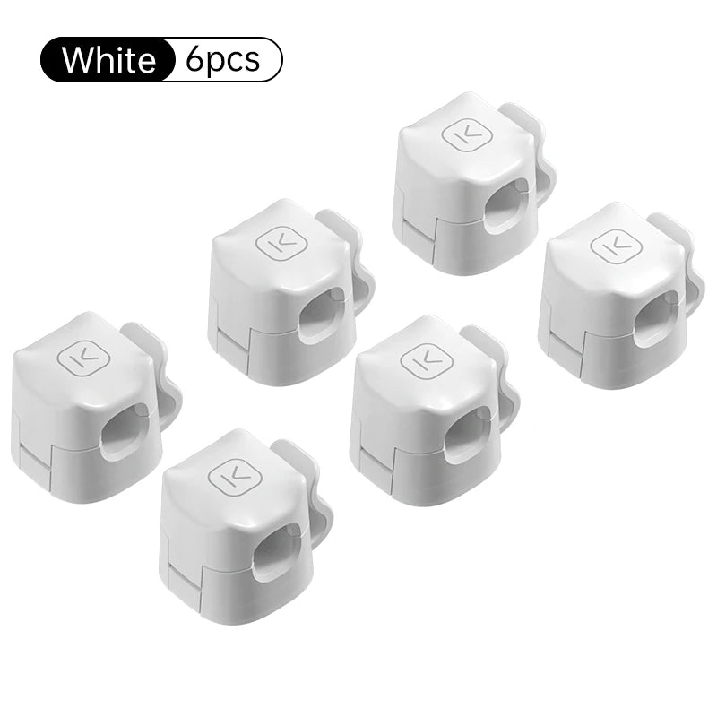 Clips para cables, soportes pequeños con adhesivo para cables. 3/6 Pcs