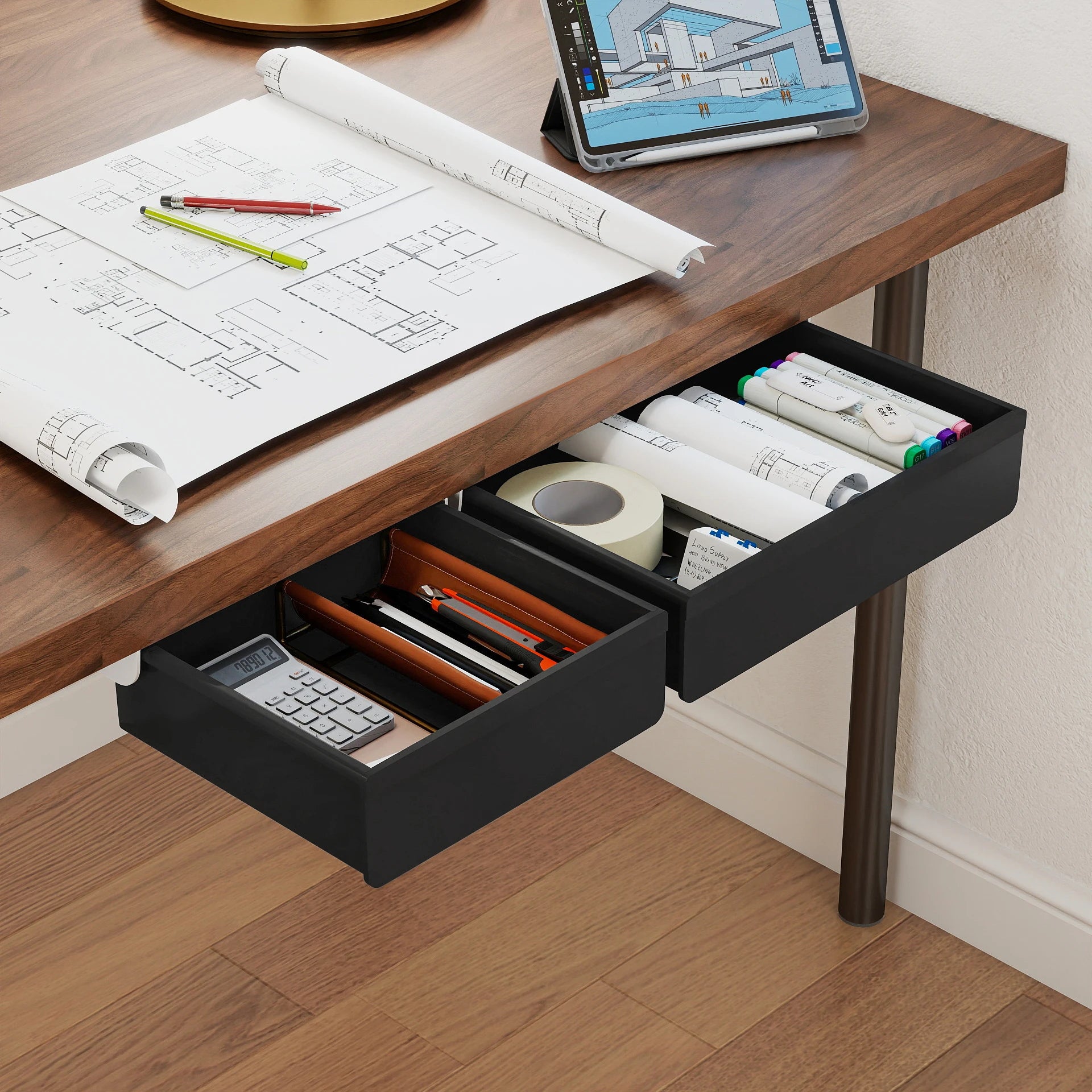 Schreibtisch-Organizer zum Unterkleben
