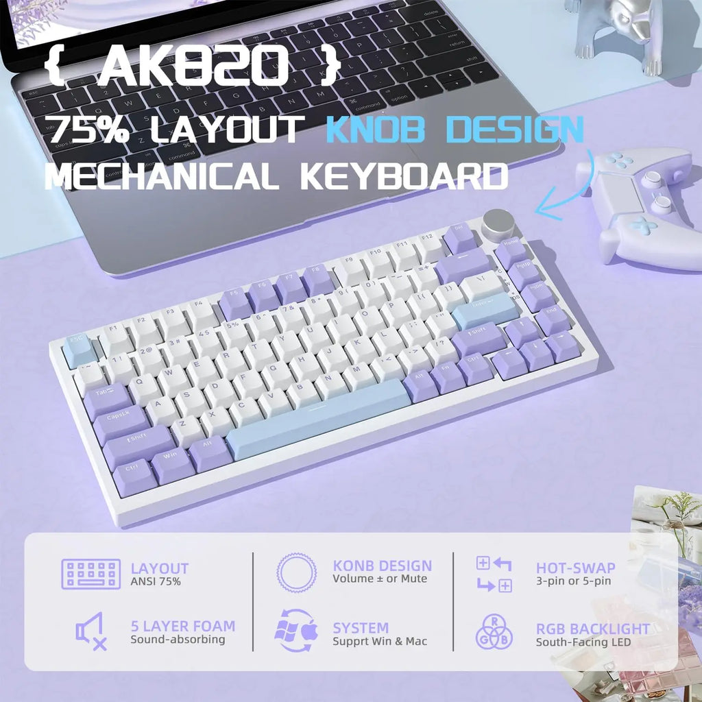 AJAZZ AK820 - Teclado mecánico, diseño del 75%